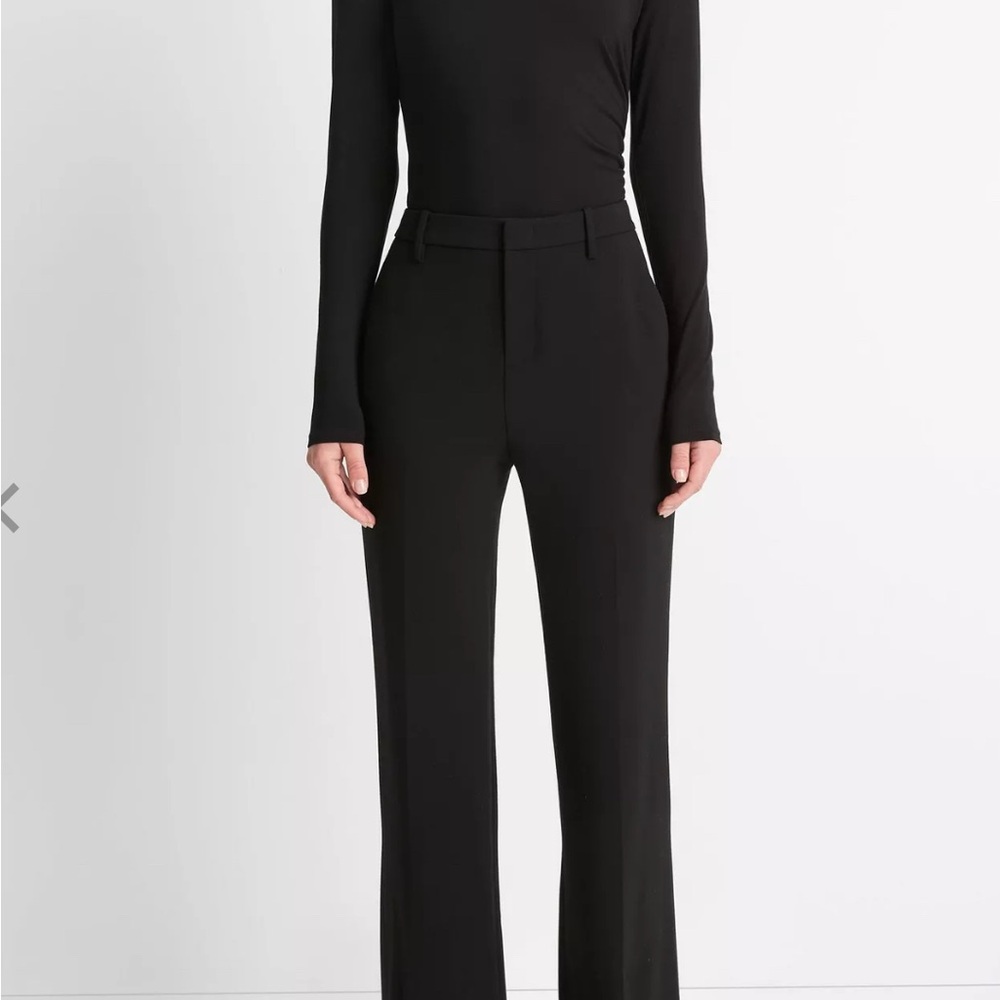 Vince Draped Long-Sleeve Crew Neck Top Size Small